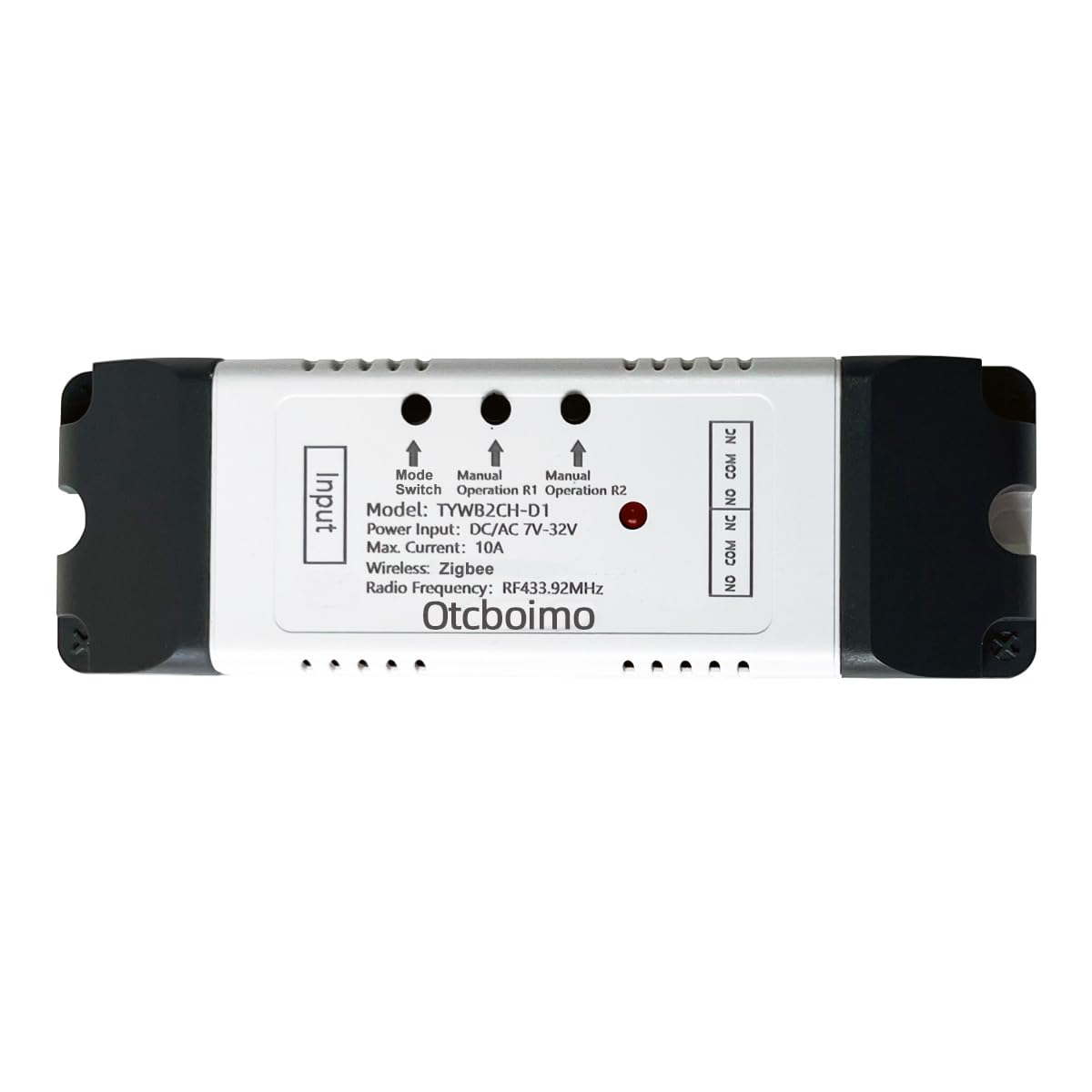 Zigbee Contrôleur d'actionneur linéaire électrique, 2 Ch DC12 V 24 V Interrupteur relais | Tuya Zigbee Passerelle requise, interrupteur de sortie passif à contact sec compatible avec Alexa et Google Home