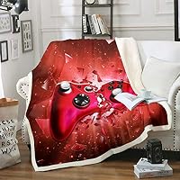 Loussiesd Coperta Gamepad In Pile – Design Controller Videogiochi – Morbida E Leggera – Dimensioni Bambino/Singola/Matrimoniale/King