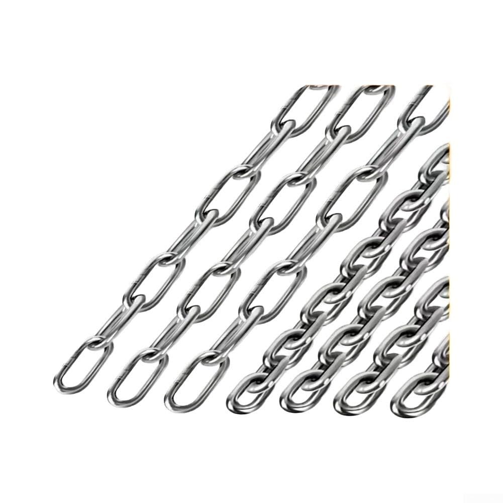 Chaîne en acier inoxydable 304 de 2 m, antirouille de 4 mm, très résistante