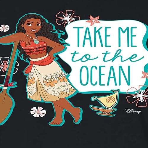 Disney Moana - Take Me to The Ocean - Juniors Cropped Cotton Blend T-Shirt3