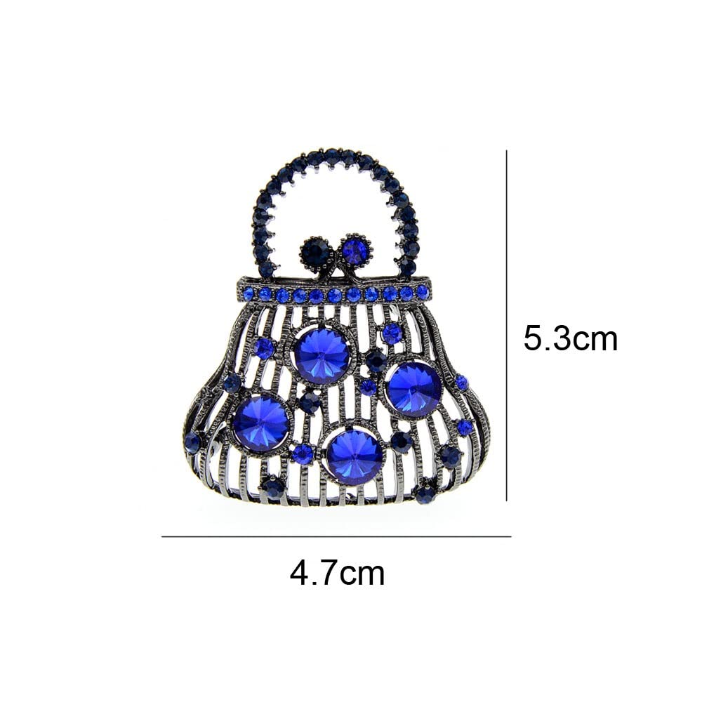 broche, Broche de bolso con diamantes imitación, Pin moda Vintage, joyería cristal for mujer