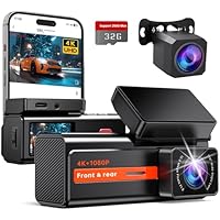 4K+1080P WiFi Mini Car Dual Dash Cam Front and Rear only .99: eDeal Info