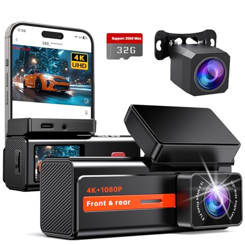 Veement S80 4K+1080P Dash Cam