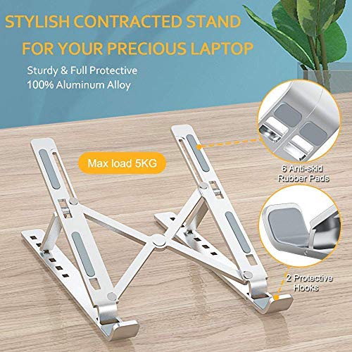 Image of YOYOW Smart Multipurpose Foldable Laptop Table with Cup Holder, Study Table, Bed Table, Breakfast Table, Foldable and Portable /Ergonomic & Rounded Edges /Non-Slip (silvar)