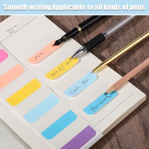 Image of 240 Pcs Sticky Index Tabs, 1.8x1inch Colored Book Sticky Tabs for Notebooks, Repositionable Page Tabs for Notebooks File Classification