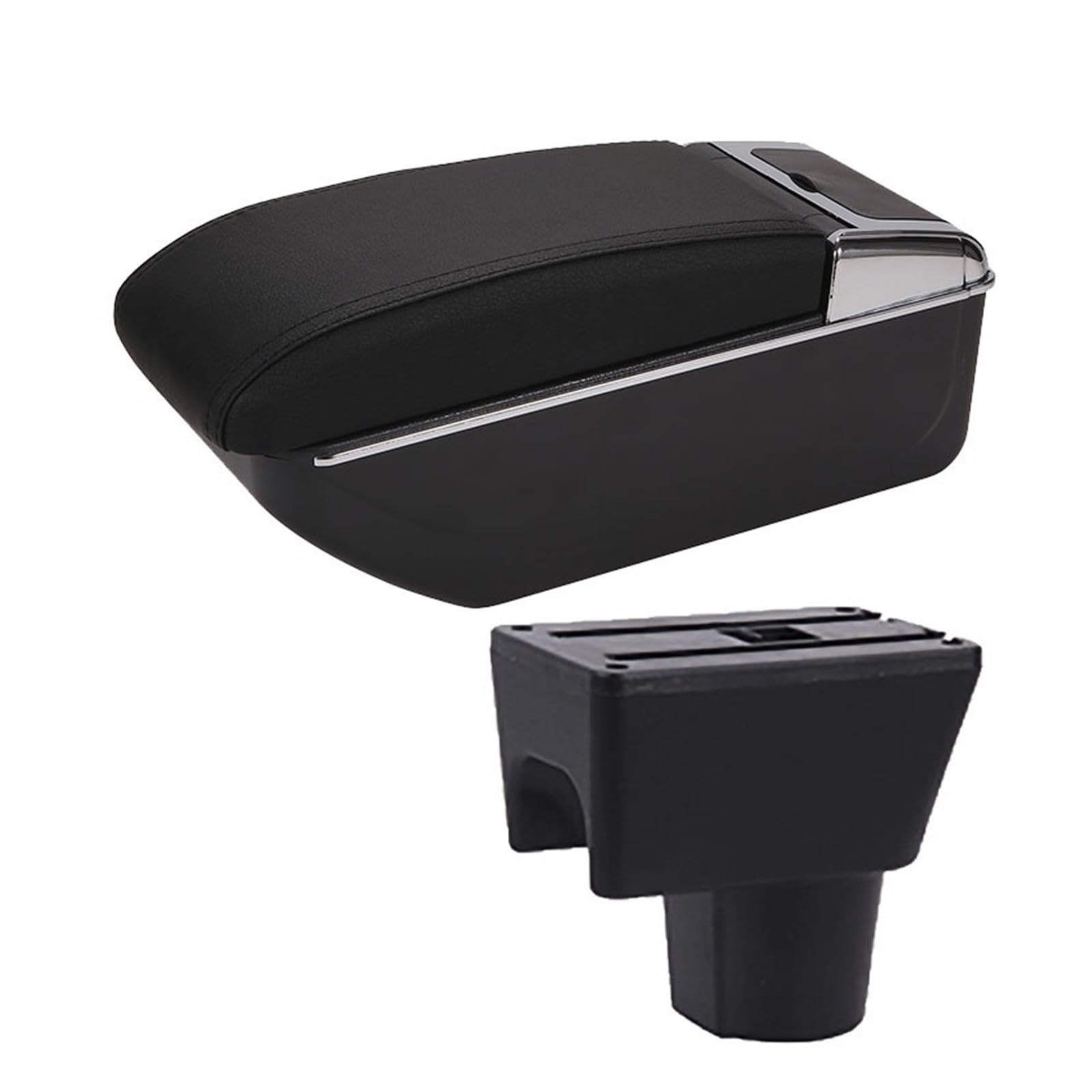 For Renault Duster Armrest For Nissan Terrano 3 for oroc Car box Retrofit Storage car accessories Interior centre console(D2 Black black NoUSB)