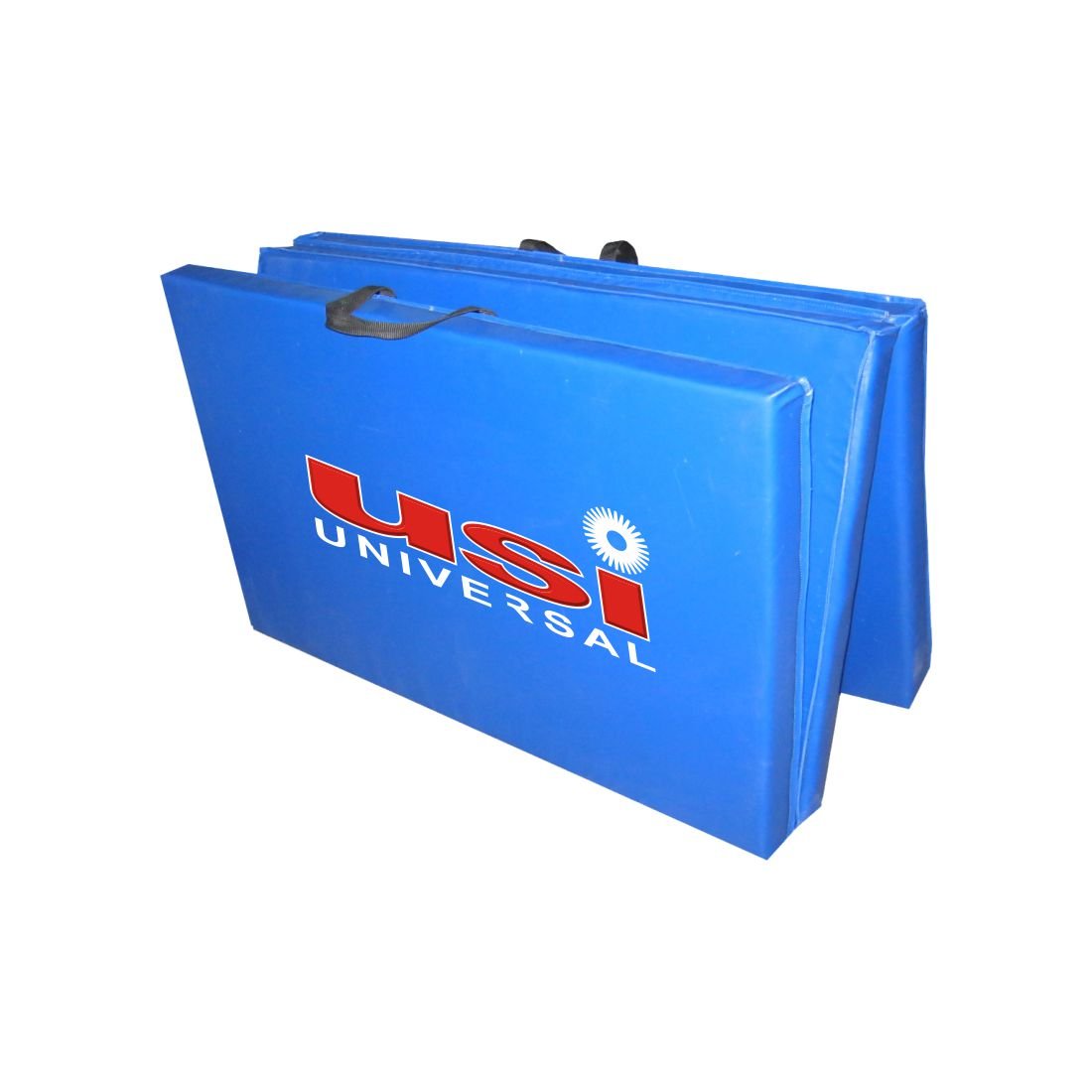 USI UNIVERSAL Tri-fold Folding Thick Exercise Mat 6’x3'x2" With Carrying Handles For Mma, Gymnastics, Stretching, Core Workouts, Laminated Vinyl, Foldable With Carry Handles