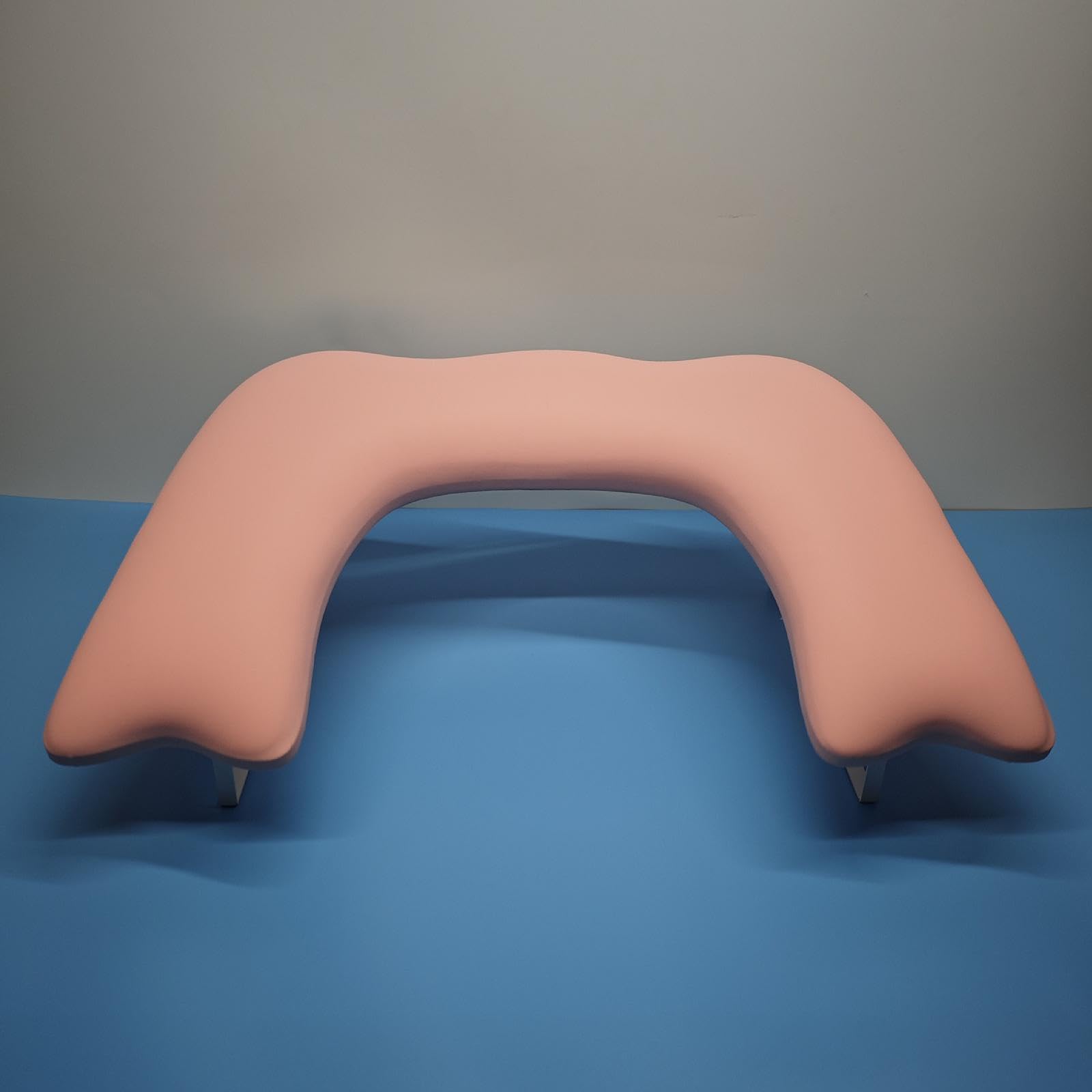 Almohada para Manicura Apoya Mano para Uñas Cojín para Muñeca en PU Cuero con Esponja Resistente a Agua Diseño Inclinado Fácil de Limpiar Adecuado Par, Rosa