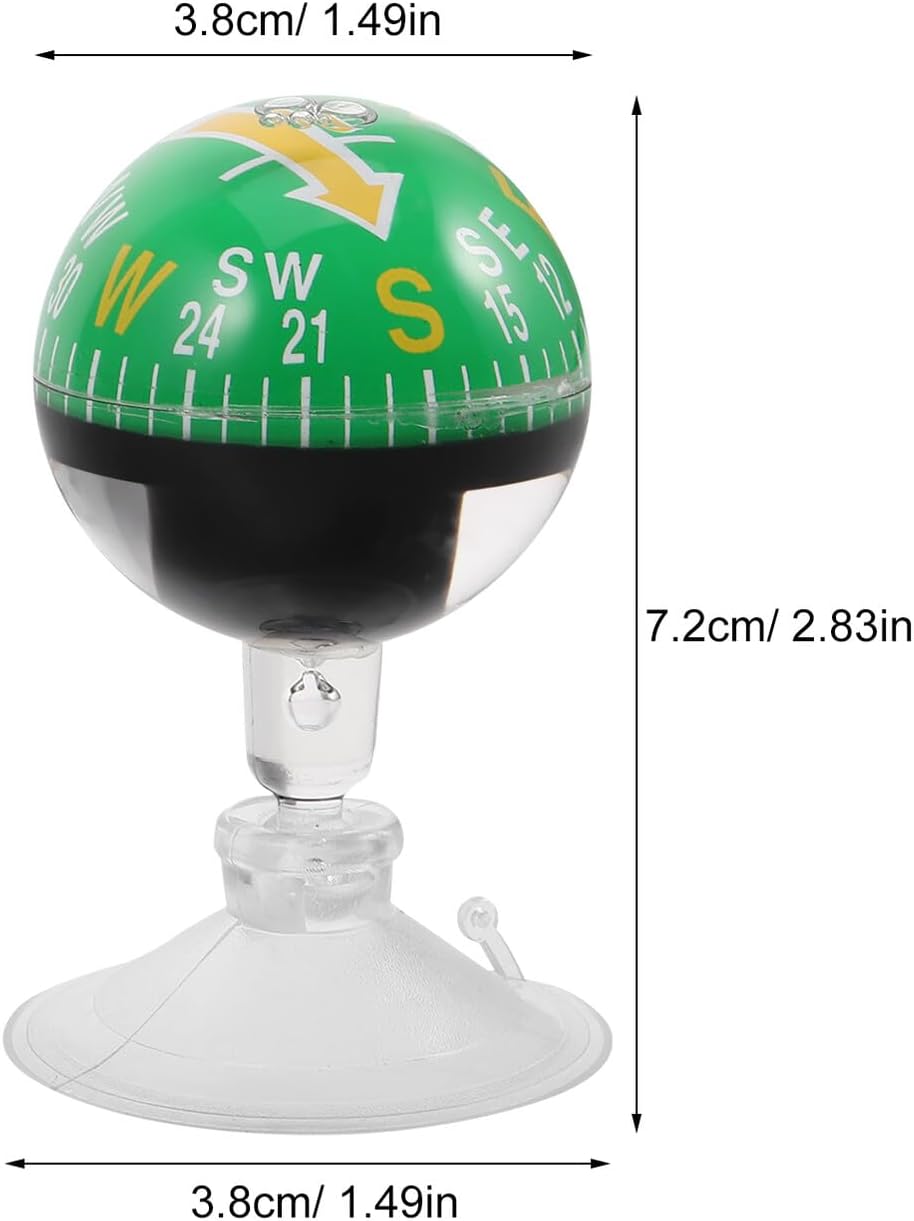 Car Dashboard Compass 38mm Plastic Suction Cup Auto Compass for Vehicle and Marine Outdoor Navigation for Truck and SUV
