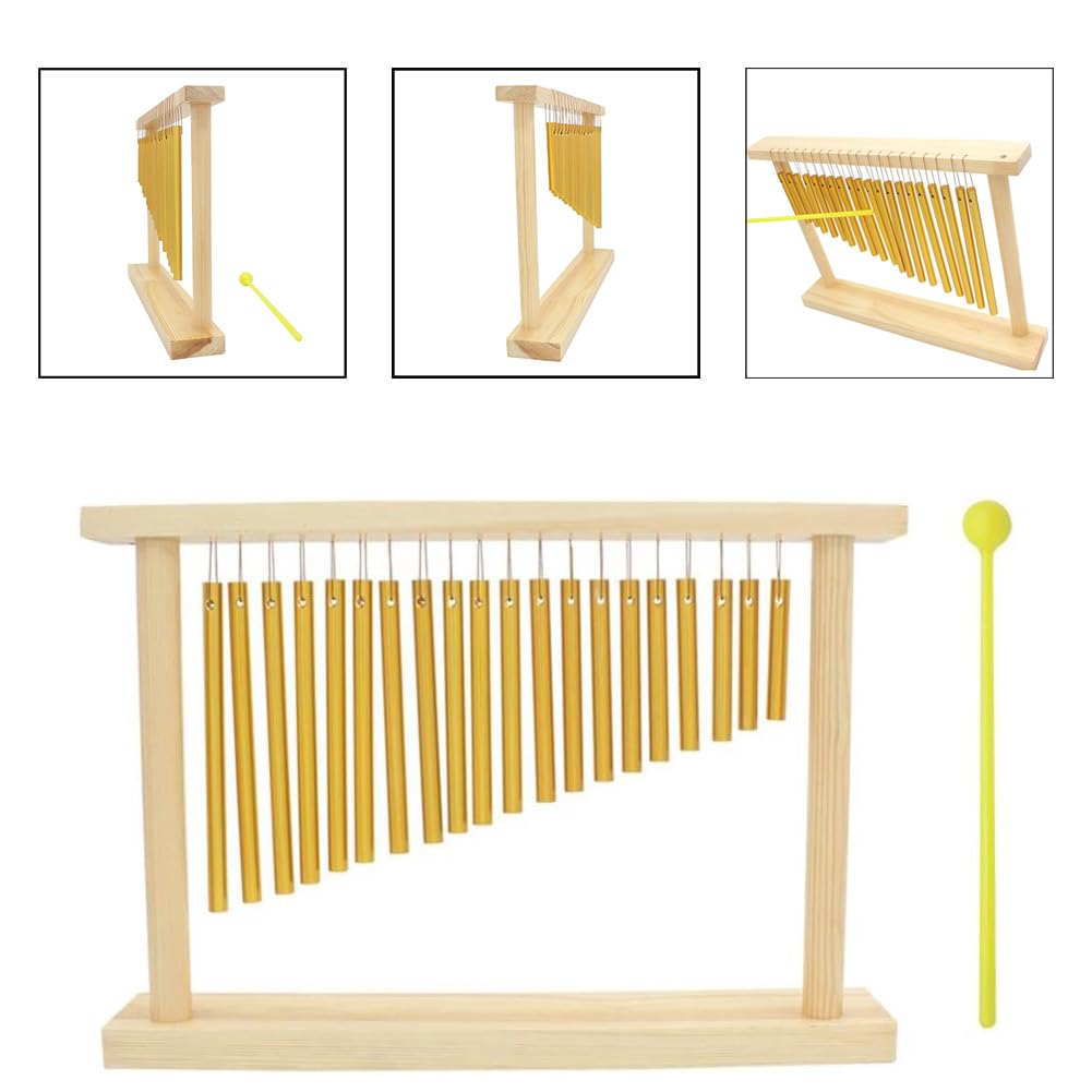 20 toni Chime, Single Row Music Percussion Instruments, Wind Chime Tree con martello, 20 bar, suoneria metallica, campanella a vento per meditazione musicale, yoga in classe