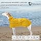 MOREZI Windhund-Regenmantel, regenfest/wasserdicht, hoher Bund mit verstellbarem Kordelzug und Hüftgurt, geeignet für Windhunde und ähnliche mittlere und große Jagdhunde-Gelb-L