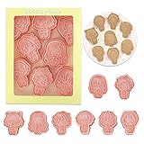 BREYLEE 鬼滅の刃 8個セットMerry Christmas サンタヘッド 製菓道具 キッチン 製菓用品 プレスタイプ キッチン、お弁当 手作り人气 子供 景品 誕生日プレゼント 贈り物 クリスマス プチギフト