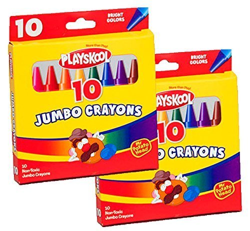 Playskool Jumbo Crayons 10 Count (2 Packs)