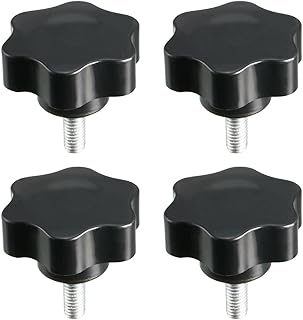 Tool parts Clamping Screw Knob 48mm Dia Plum Hex Shaped Grips Knob M8 x 20mm Thread - 4pcs