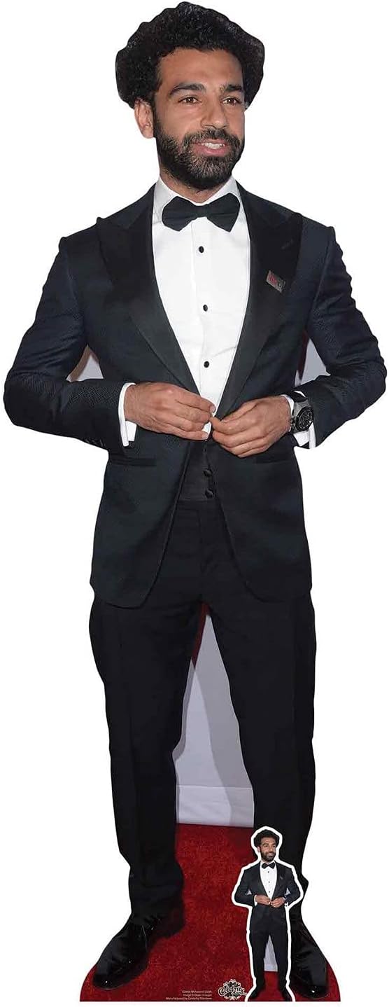 STAR CUTOUTSLtd CS808 Mohamed Salah Footballer Lifesize Free Mini Cardboard Cutout Height 177cm, Multicolour