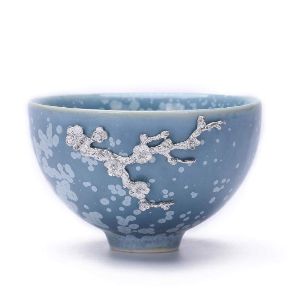 SGSG Silber Bergamotte Lotus Teetasse Boutique 999 Sterling Silber eingelegte Teeschale Tee Set Home