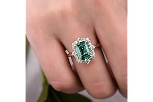 Metmejiao Emerald Cocktail Ring: A Touch of Luxury and Elegance