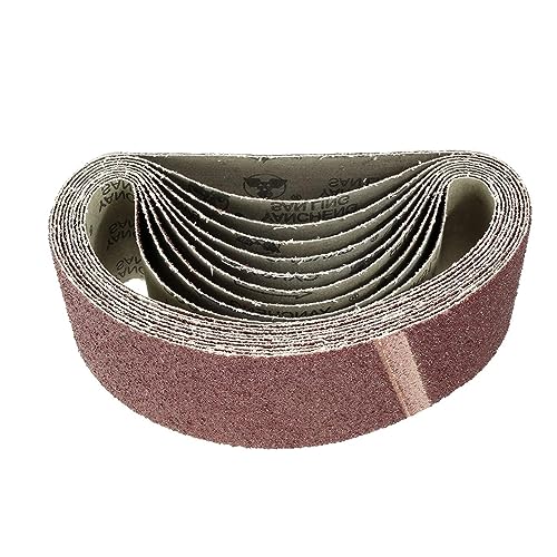 TA-VIGOR 10Pcs 75mm x 533mm Sanding Belt 36 Grit - Image 3