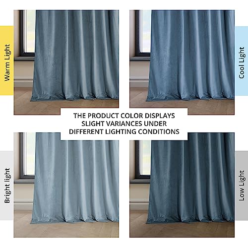 HPD Half Price Drapes Heritage Plush Velvet 84 Inches Long Darkening Curtains for Bedroom & Living Room 50W x 84L, (1 Panel) - Image 3