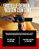 Canon EOS R10 Systemkamera + RF-S 18-45mm F4.5-6.3 is STM Zoomobjektiv (24.2 MP, 4K Videokamera, APS-C Sensor, Kamera mit Deep Learning AF II, STM, WLAN, Bluetooth, ideal für Content Creator) – Ansicht 7
