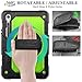 SEYMAC stock Case for Samsung Galaxy Tab S10 Lite / S10 FE / S9 FE 5G / S9 Tablet Case 10.9''/ 11'' Protective with Screen Protector, Pen Holder, 360 Rotate Stand, Hand Strap, Shoulder Strap, Green1