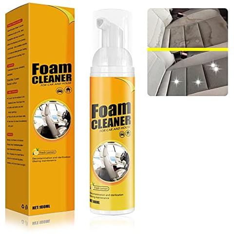 Ganbaro Multifunctional Car Foam Cleaner,Multipurpose Cleaner,Multipurpose Foam Cleaner,No Flushing Car Interior Cleaning,Grease-Free Cleaner All Purpose Foam Cleaner Spray Car House Kitchen (100ml) Cover