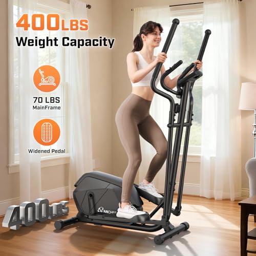 Image of ANCHEER Home Elliptical Machine with Magnetic Resistance&Hand Pulse Sensors