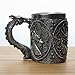 Jarra Taza DRAGONS | Acero Inoxidable 3D, Medieval Viking Warrior Skull Armor Drinking Mug,Taza de Drinkware Jarra de Cerveza, Bebida,Decoración Halloween, Party Trick Cup 39290