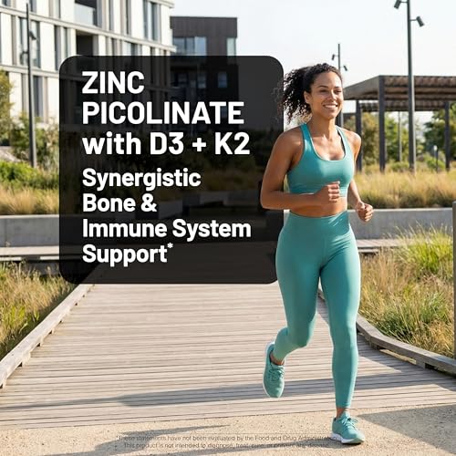 NatureWise Zinc Picolinate with D3 + K2 - Zinc Supplements for Men & Women + Vitamin D3 K2 - Supports Immune & Bone Health* - Non-GMO, Gluten Free, USA Manufactured - 30 Capsules[30 Day Supply] - image 2