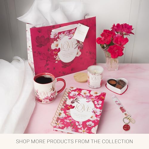 Image of Christian Art Gifts Large Red Gift Bag with Tissue Paper, Love