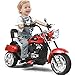 RELAX4LIFE Moto Électrique pour Enfants à 3 Roues, 6 V, Vitesse 2,5-3km/h, Scooter Électrique pour Enfants 3 Ans + avec Klaxon, Pédal et Phare, Capacité de Charge 30 KG (Style 1, Rouge)
