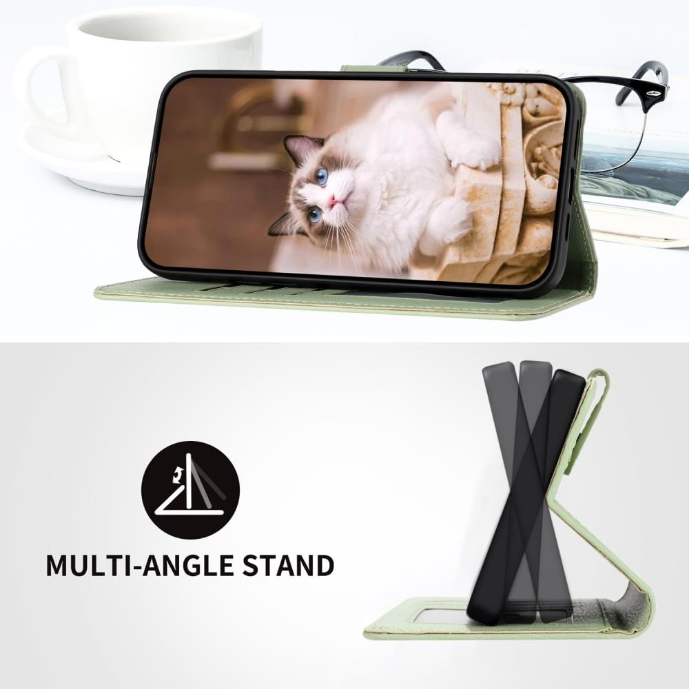 Generic Étui compatible avec iPhone 8/7/6/SE 2020/SE 2022 (couleur : noir) étui portefeuille en cuir à rabat avec motif de chat mignon