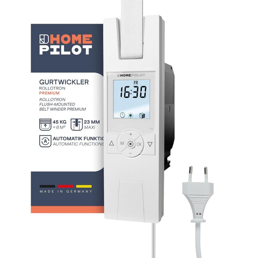Home Pilot - Avvolgitore per tapparella RolloTron a incasso Premium. Montaggio rapido | Programmazione | Funzionamento autonomo - 10172345