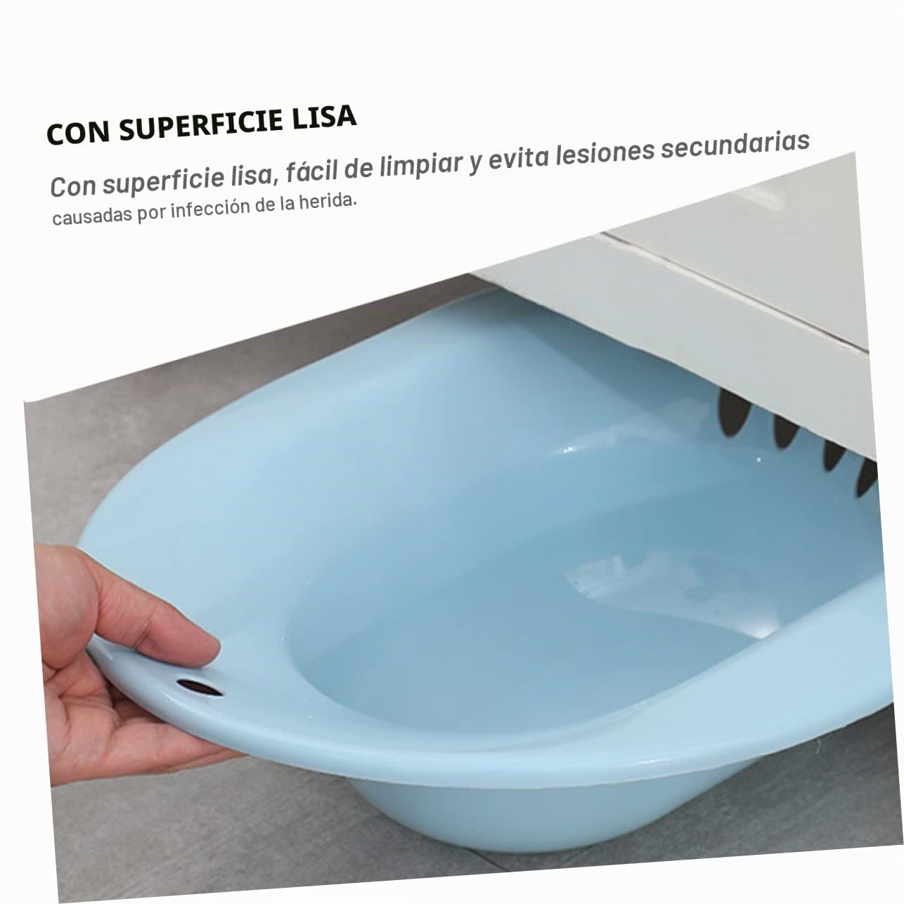 CHILDWEET Inodoro Asiento Diseño de Antideslizante Plástico Azul Baño Fácil de Limpiar para y Adecuado para Cuidado Posparto y Postoperatorio