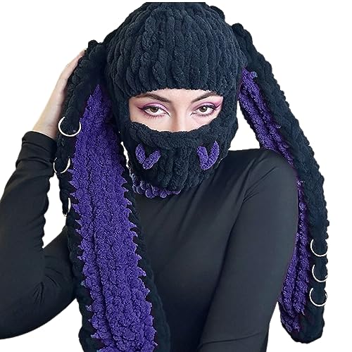 Chapeau d'ours tricoté pour accessoires photo d'Halloween et sorties d'hiver en famille