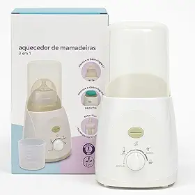 Aquecedor de Mamadeira Elétrica 127V 3 em 1 Aquece Descongela Leite Papinha Estereliza Mamadeiras e Chupetas