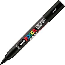POSCA Mitsubishi Pencil - PC5BR - Medium Brush Tip, Semi-Flexible - Water-Based Paint - All Purpose - Black