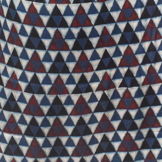 Image of Ethnics of Kutch Womens's Ajrakh Modal Silk Natural Dye Hand Block Print Unstitched Kurta Fabric