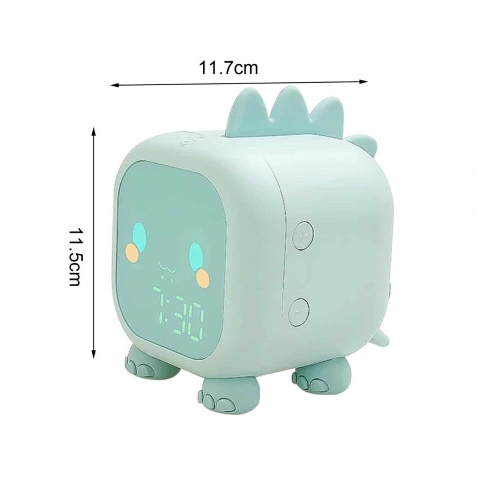 Budzik Budzik dla dzieci Cute Cyfrowy budzik dla dzieci nocne Zegar Dzieci Sleep Trainist Wake Up Night Light Clock do sypialni (Color : Green)