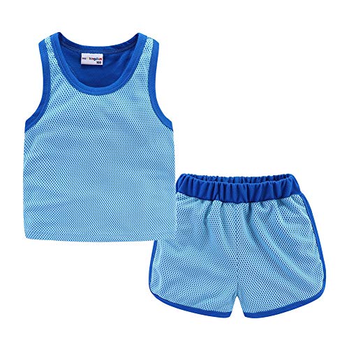 Image of Mud Kingdom Little Boys Summer Outfits Cute Cartoon Printing Tank Top Sets