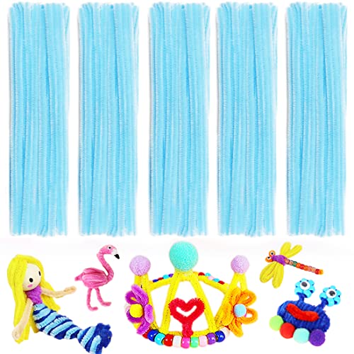 Image of Sky Blue Pipe Cleaners - Arts & Crafts Supplies