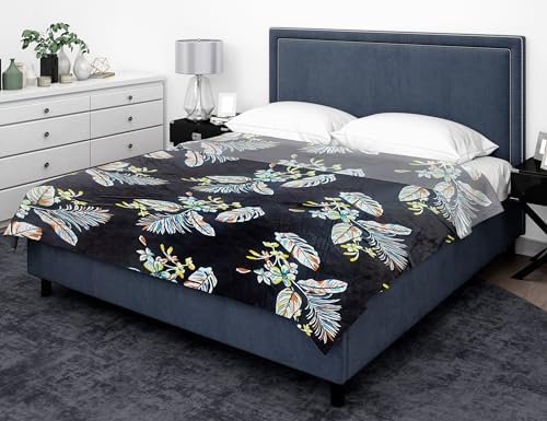Status Contract Premium Flannel Double Bed Travel Flannel - Luxury Top-Sheet (200 X 235 cm, Multicolour) (Design-33)