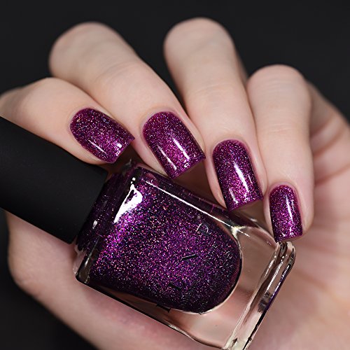 Image of ILNP Zoe - Bold Raspberry-Purple Holographic Nail Polish
