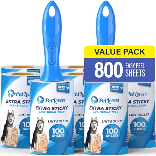PetLovers-Extra-Sticky-Lint-Roller-Ultimate-Value-Set-800-Sheets-for-Pet-Hair-Removal-Dog-and-Cat-Lint-Remover-8-Pack - Cucciolini Doodles   PetLovers-Extra-Sticky-Lint-Roller-Ultimate-Value-Set-800-Sheets-for-Pet-Hair-Removal-Dog-and-Cat-Lint-Remover-8-Pack