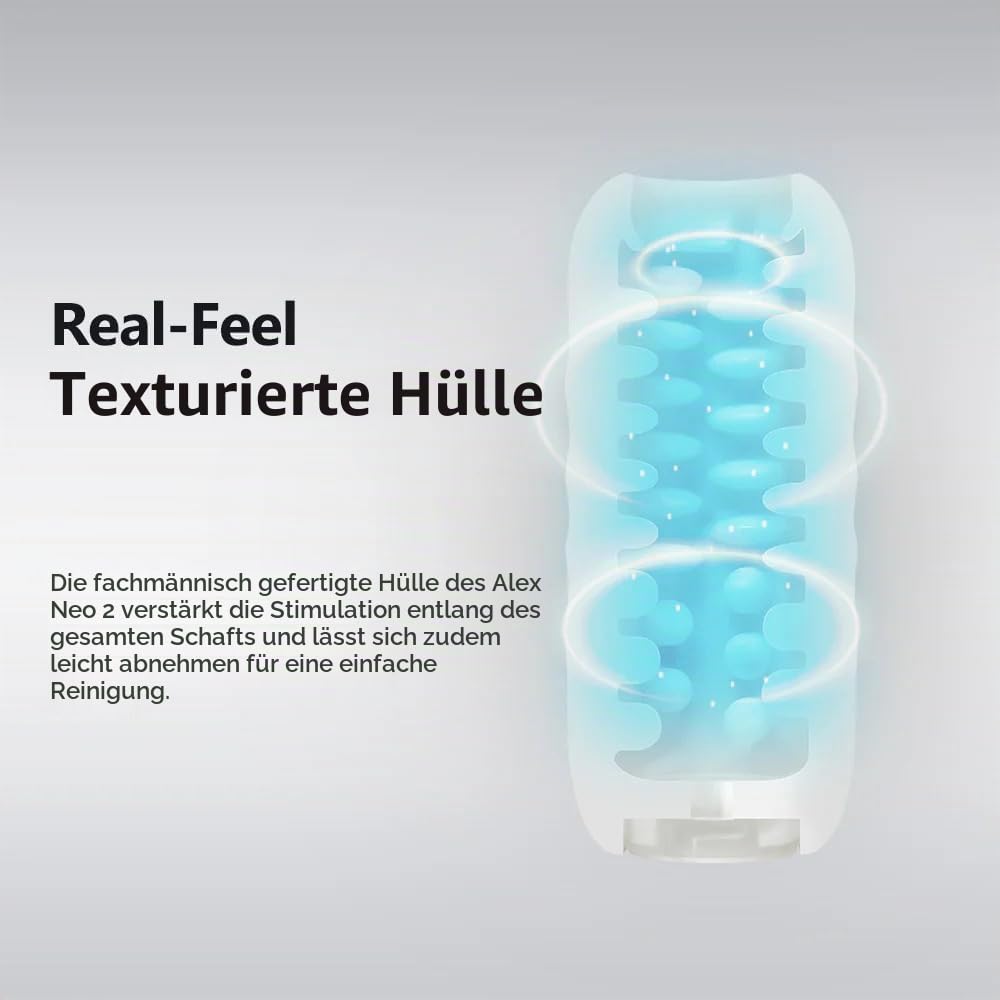 SVAKOM Alex Neo 2 Masturbieren für männer, Elektrischer Masturbator mit 7 Teleskopfunktion Rotierende Massagefunktion, Cup-Masturbatoren Taschenmuschi Sex Spielzeug für die Männer, Penispumpe Sex Toys