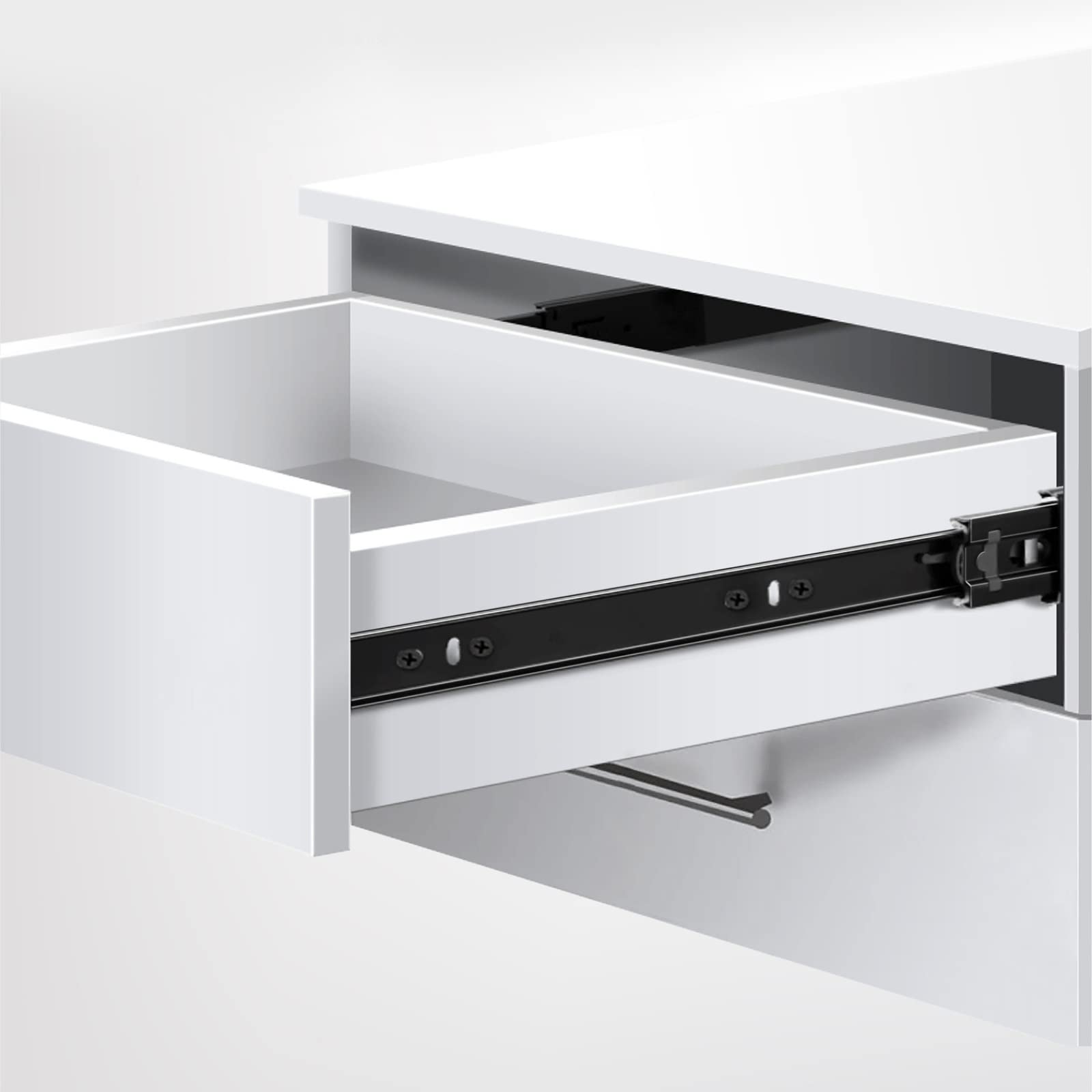 14 inch Lade Slides 4 Paren Kogellager Volledige Uitbreiding Kast Lade Slides 3-voudig, Zijmontage, 100LB Capaciteit Heavy Duty Lade Slide 14