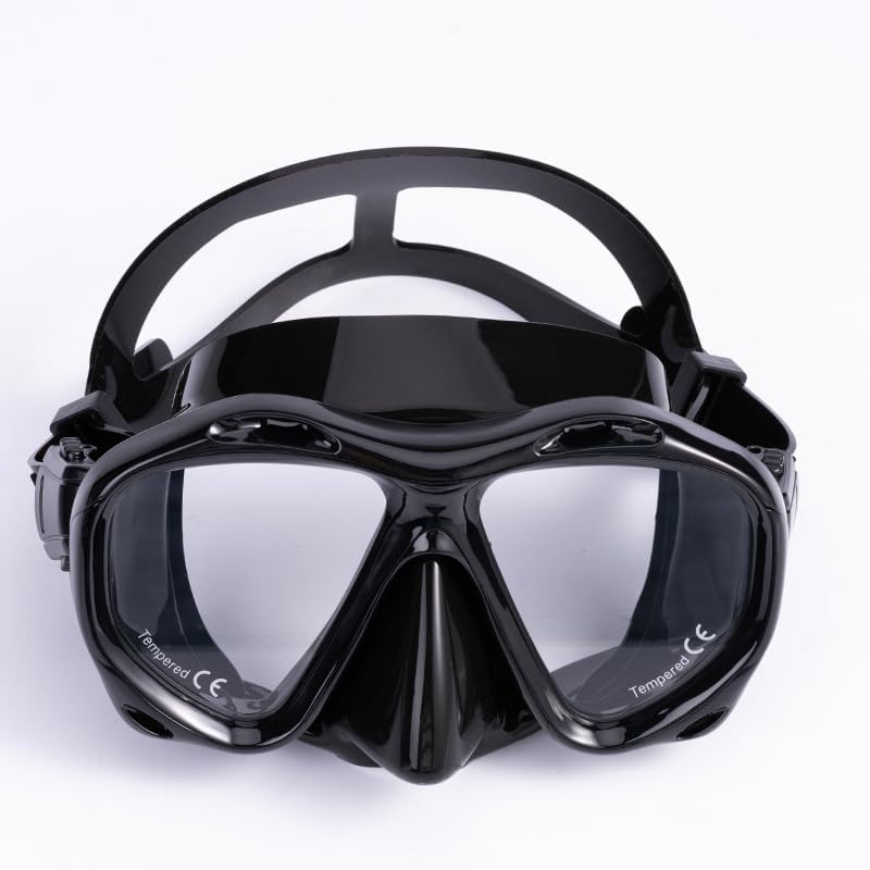 Gafas de esnórquel panorámicas antivaho para adultos - Máscara de buceo con cubierta de nariz para hombres y mujeres - Equipo de esnórquel ideal