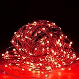 [Amazon限定ブランド]KOZATO LEDイルミネーションライト ジュエリーライト USB式 便利 10m 100球 ワイヤー クリスマスライト (レッド（常時点灯）)