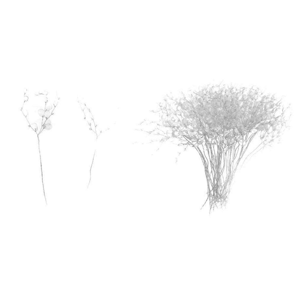 TOYANDONA 50 Stems Artificial Flower Stems with Crystal Acrylic Beads Drop for DIY Bridal Pearl Bouquets Garlands Wedding Party Christmas Tree Decorations 16cm (White)