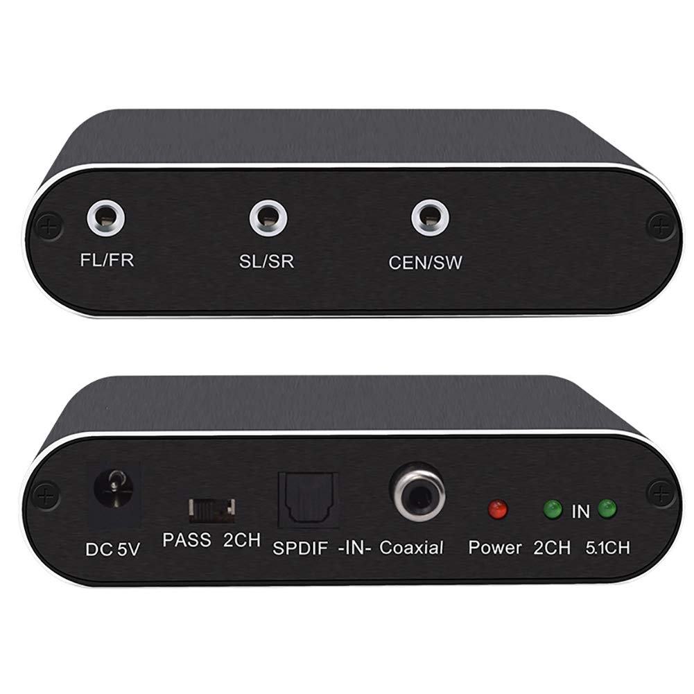 Decodificatore Audio DTS, Convertitore Coassiale Ottico Analogico-digitale a 5.1 Canali Per Interfaccia RCA O Audio HD Per Cuffie Da 3,5 Mm